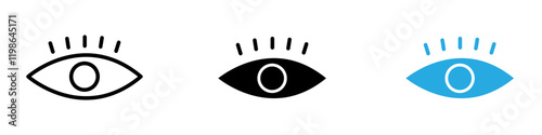 Visible icon black white vector outline