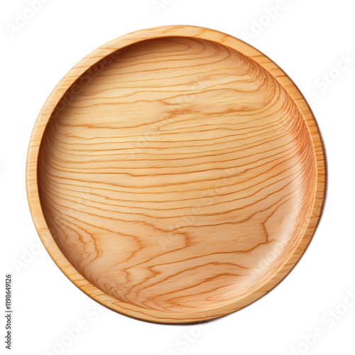 Wooden Plate with Transparent Background  A Versatile Prop for Food Styling  Product Photography  and Minimalist Designs