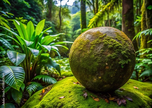 Mysterious Stone Sphere: Ancient Costa Rican Artifact Candid Photo
