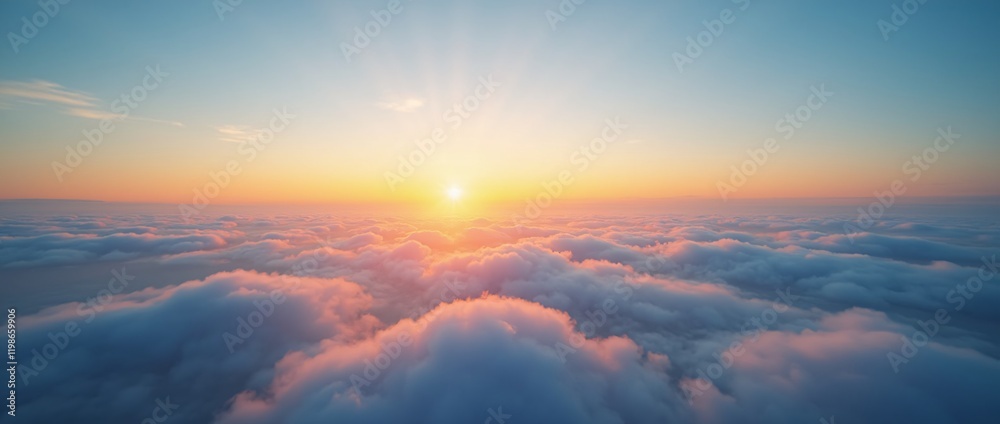 A radiant sky with sunlight, fluffy white clouds, and spreading rays, creating a majestic and peaceful natural scene
A radiant sky with sunlight, fluffy white clouds, and spreading rays, creating a majestic and peaceful natural scene