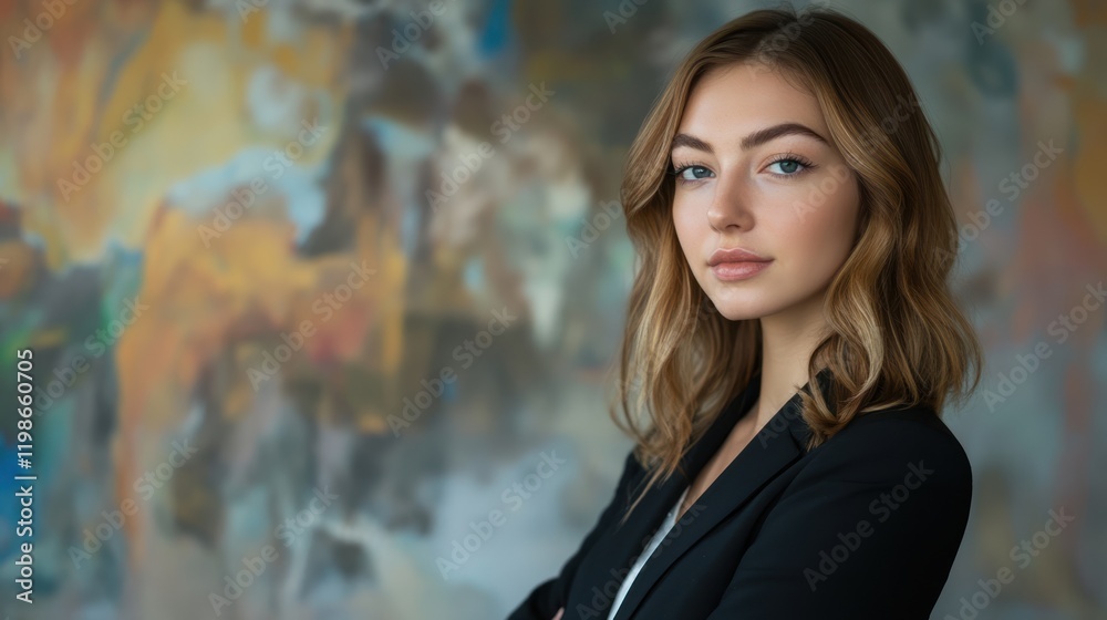 Fototapeta premium Artistic portrait of a young female professional.