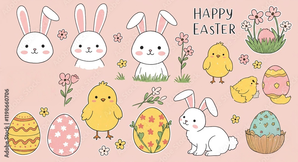 Fototapeta premium Springtime Characters
