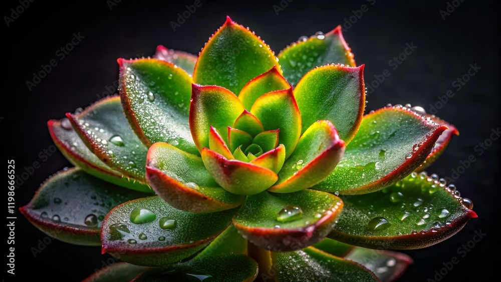 Night Photography of Crassula Ovata Gollum Succulent, Dark Background, Dramatic Lighting Night Photography of Crassula Ovata Gollum Succulent, Dark Background, Dramatic Lighting