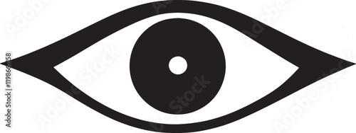 silhouette vector of human eye