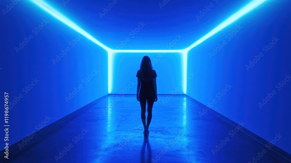 Glowing blue light patterns for modern visuals. Glowing blue light patterns for modern visuals.