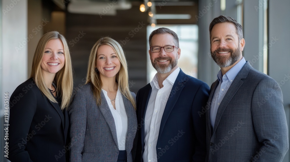 Happy business professionals in group headshots. Happy business professionals in group headshots.