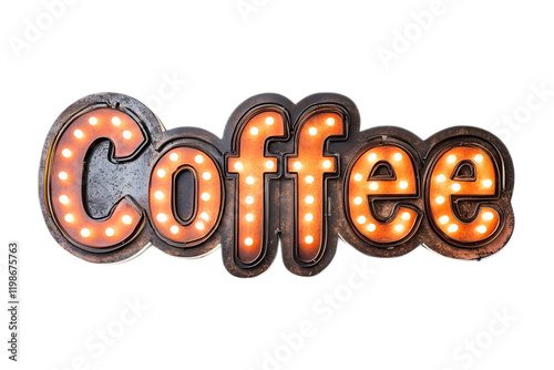 Illuminated Vintage Style LED Coffee Sign for Cafe  Restaurant or Bar Decor
