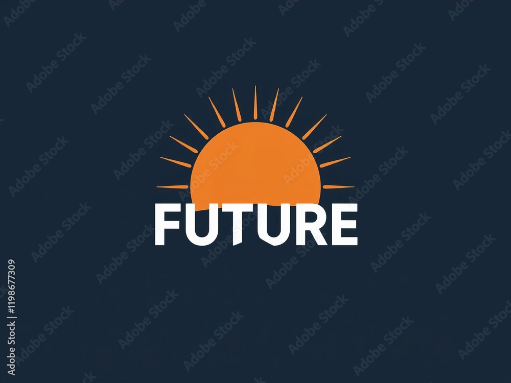 Fototapeta premium Futuristic abstract design representing vision and success in business leadership, future, illustration