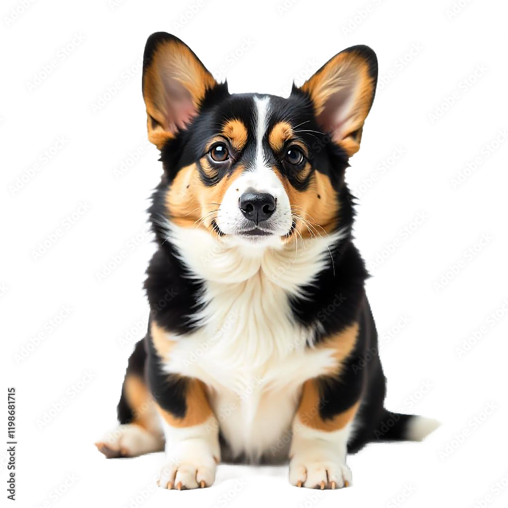 Corgi dog sitting isolated on white background Corgi dog sitting isolated on white background