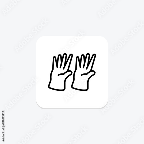 Gloves line icon , vector, pixel perfect, illustrator file