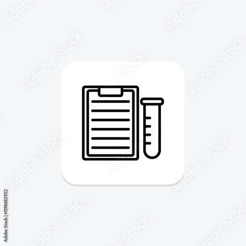 Lab Results line icon , vector, pixel perfect, illustrator file