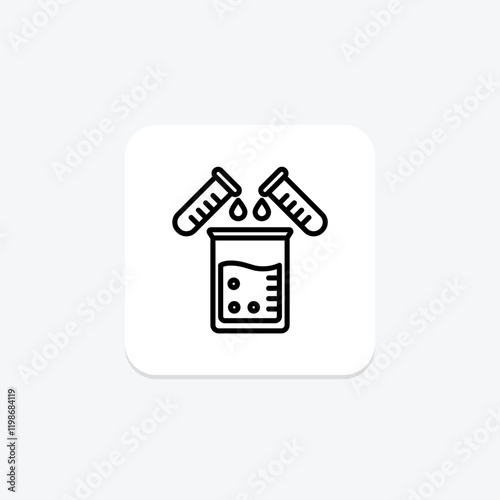 Chemical Reaction line icon , vector, pixel perfect, illustrator file