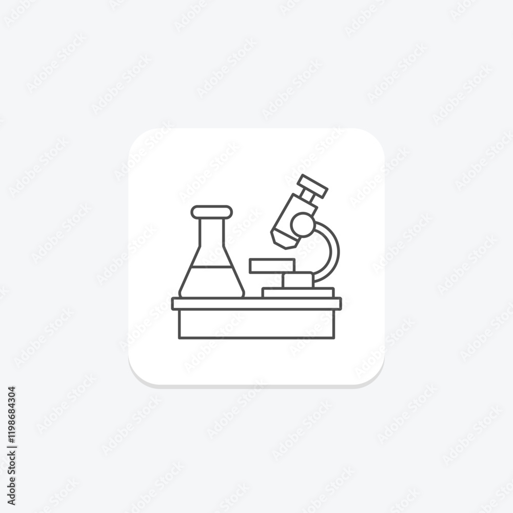 Laboratory thinline icon , vector, pixel perfect, illustrator file Laboratory thinline icon , vector, pixel perfect, illustrator file
