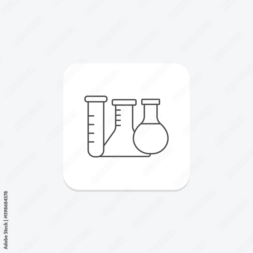 Laboratory Glassware thinline icon , vector, pixel perfect, illustrator file Laboratory Glassware thinline icon , vector, pixel perfect, illustrator file