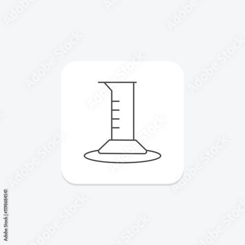 Graduated Cylinder thinline icon , vector, pixel perfect, illustrator file