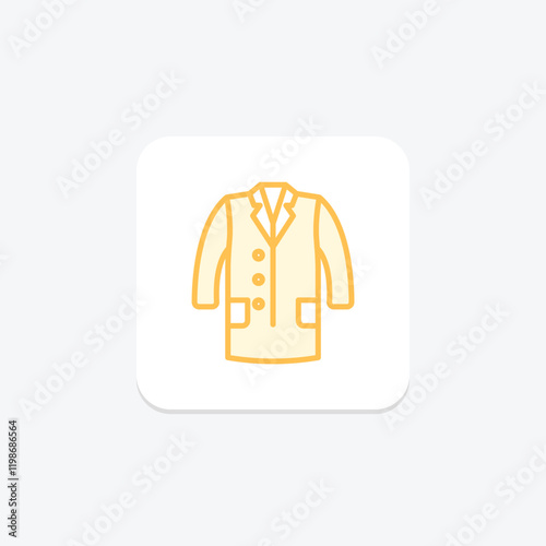 Lab Coat duotone line icon , vector, pixel perfect, illustrator file