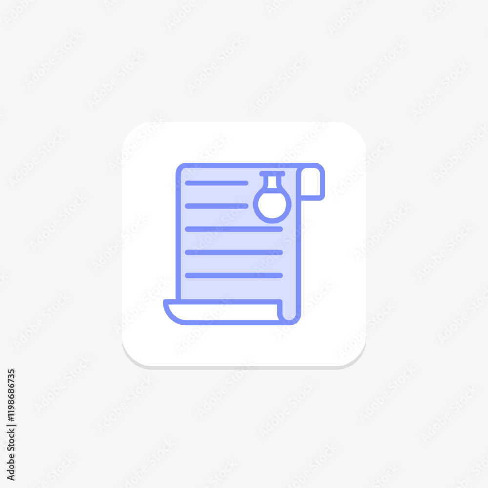 Lab Report duotone line icon , vector, pixel perfect, illustrator file Lab Report duotone line icon , vector, pixel perfect, illustrator file