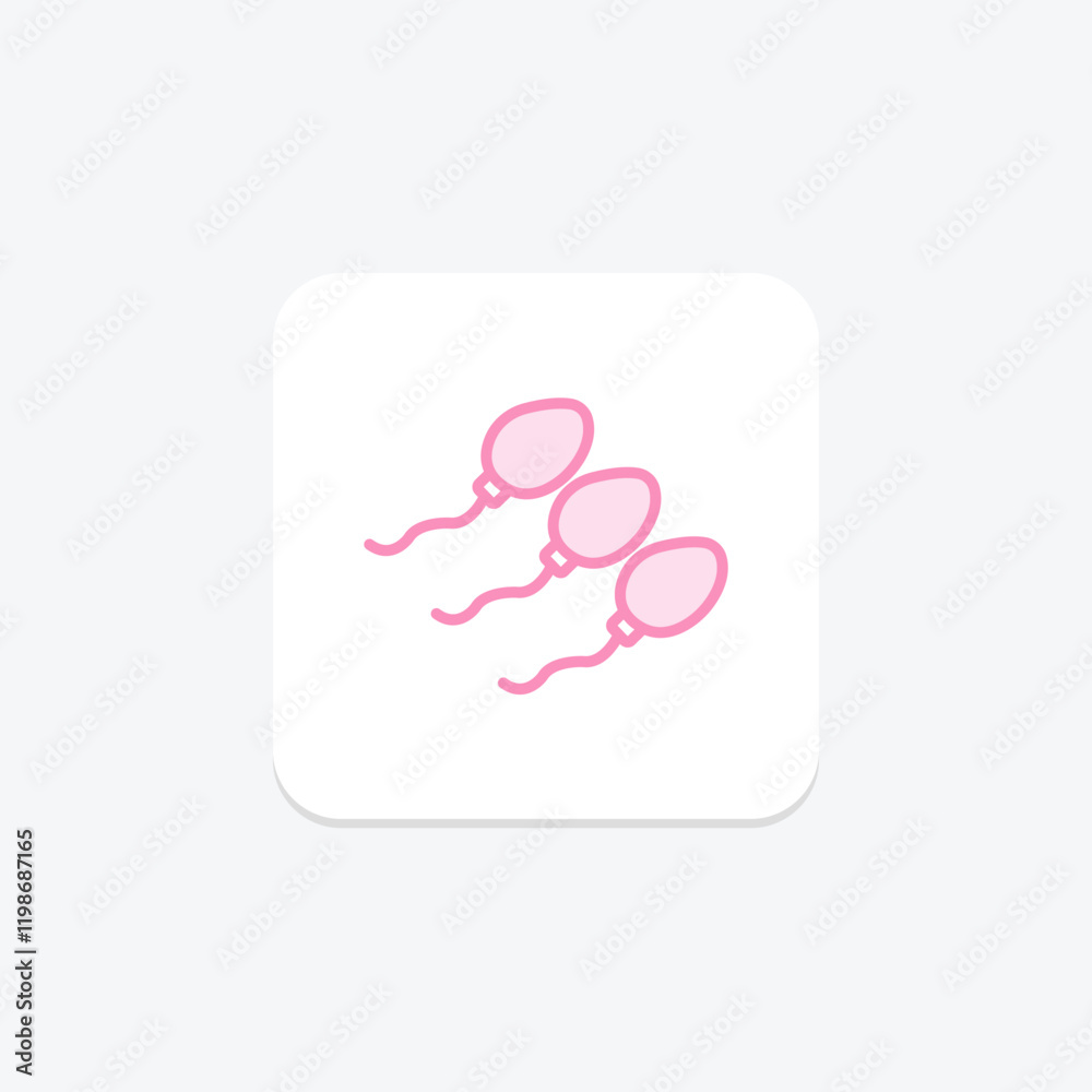 Sperm duotone line icon , vector, pixel perfect, illustrator file