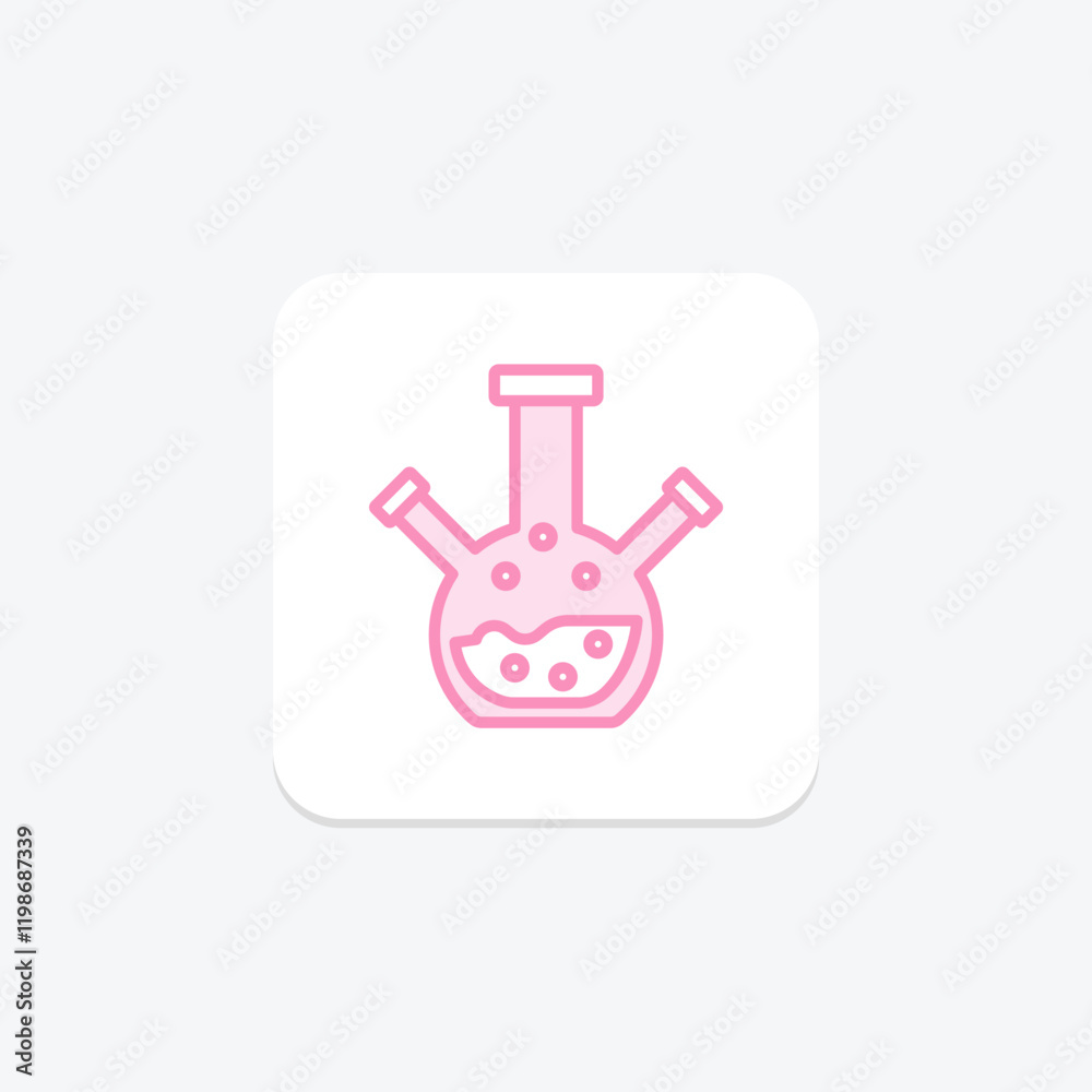 Schlenk Flask duotone line icon , vector, pixel perfect, illustrator file Schlenk Flask duotone line icon , vector, pixel perfect, illustrator file