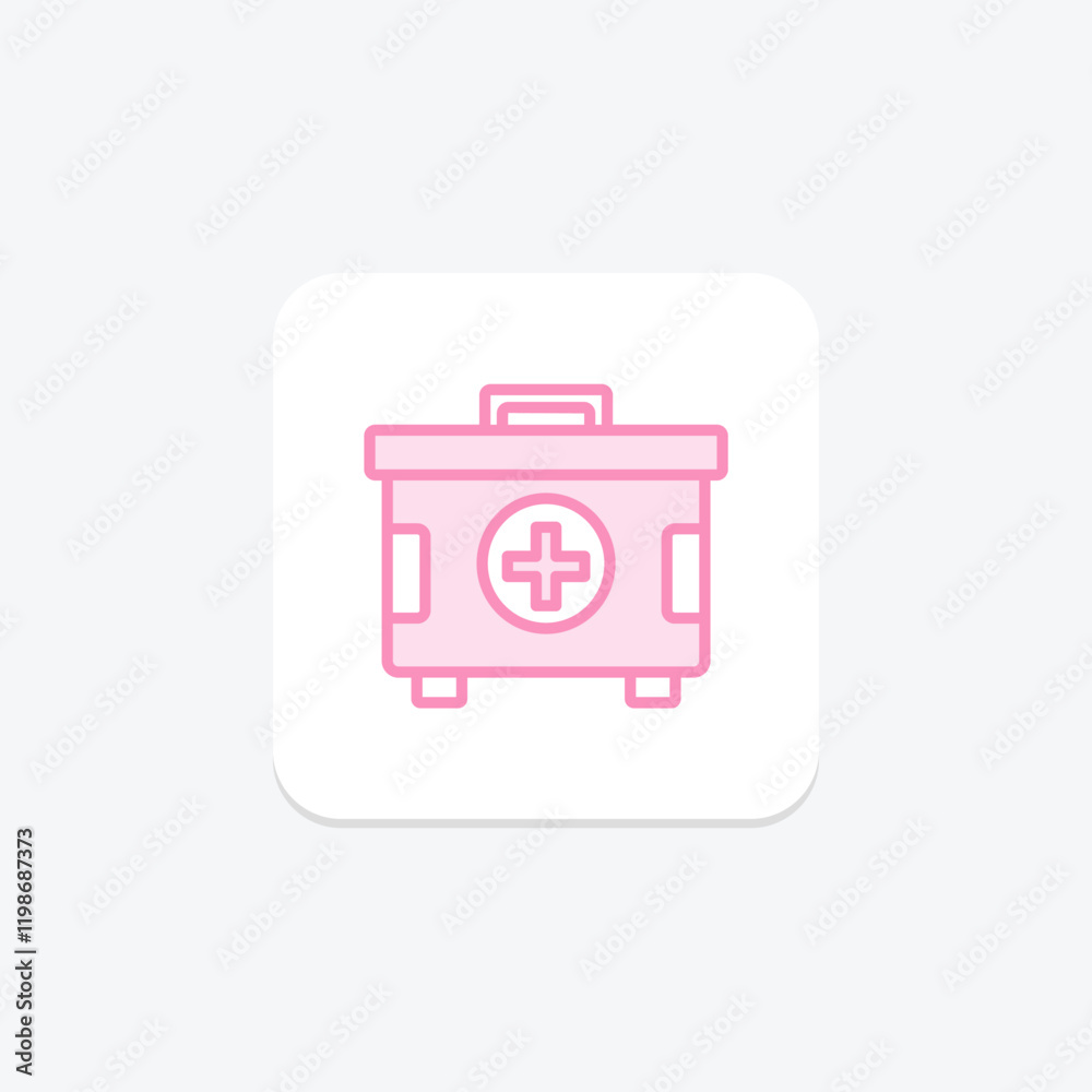 First Aid Kit duotone line icon , vector, pixel perfect, illustrator file First Aid Kit duotone line icon , vector, pixel perfect, illustrator file