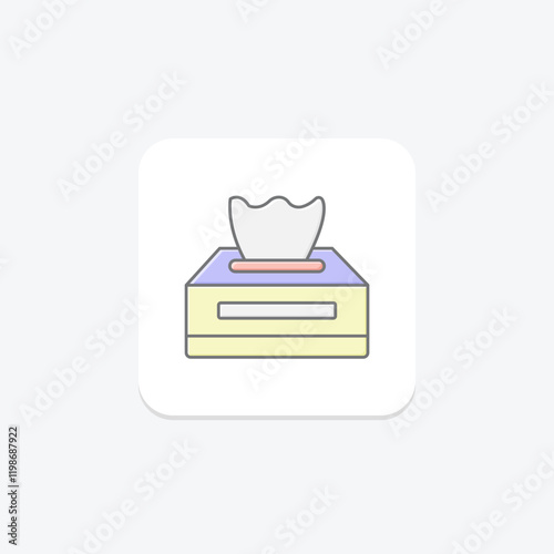 Tissue lineal color icon , vector, pixel perfect, illustrator file