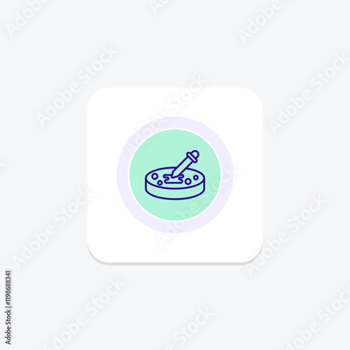 Petri Dish color circle icon , vector, pixel perfect, illustrator file