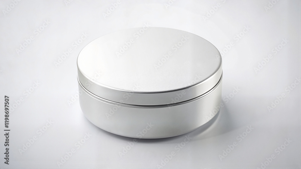 Minimalist round metal container Minimalist round metal container