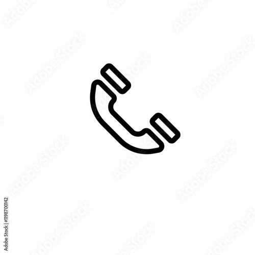telephone and call icon minimalist vector, simple sign and symbol line art. electronic icon