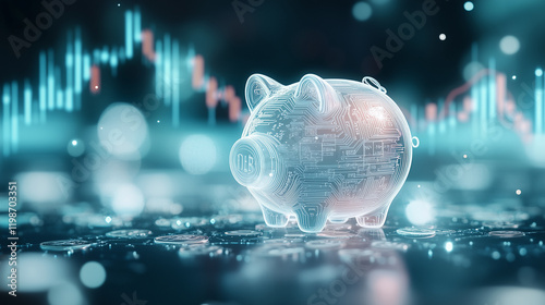 Digital Piggy Bank in a Sea...
