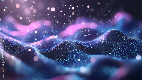 Celestial Waves: Abstract d...