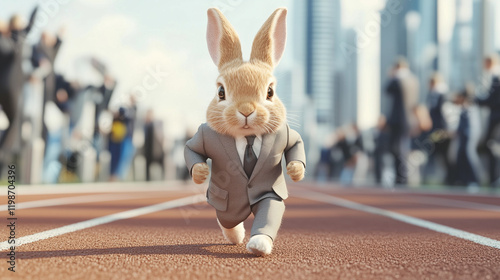 Bunny in a Suit Running: A ...