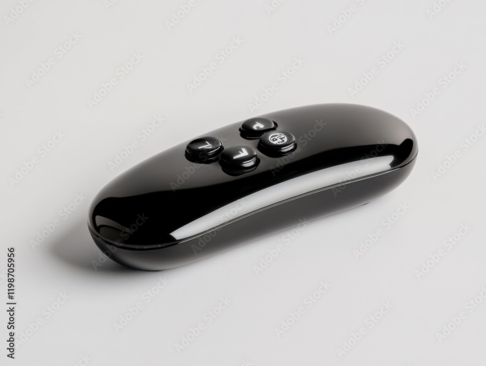 black wireless remote control on a white background black wireless remote control on a white background