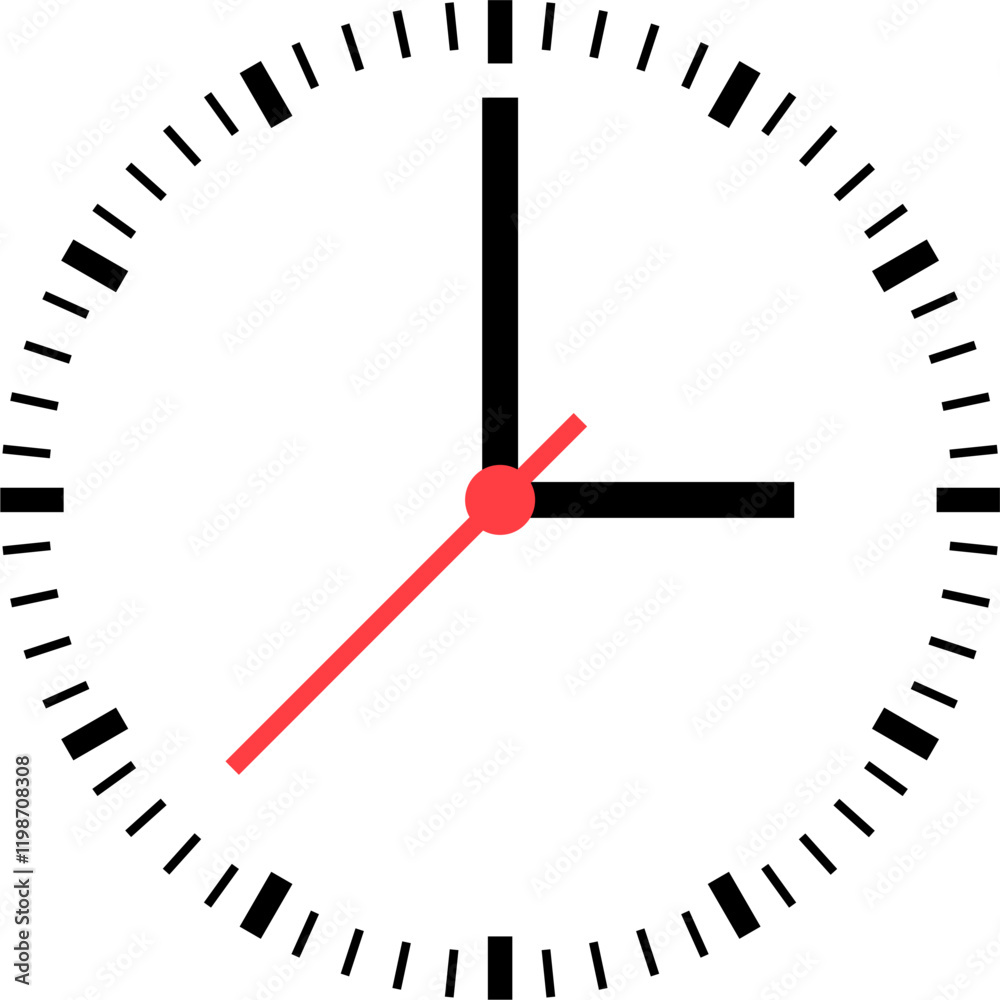 vector of a clock. time, hour, minute, second, symbol, icon vector of a clock. time, hour, minute, second, symbol, icon