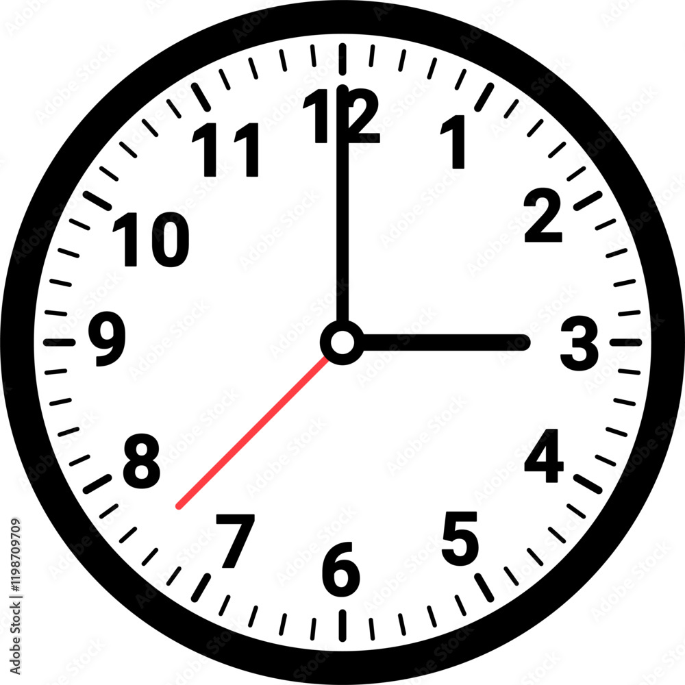 vector of a clock. time, hour, minute, second, symbol, icon vector of a clock. time, hour, minute, second, symbol, icon