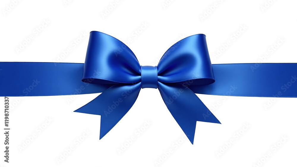Blue ribbon and bow transparent background Blue ribbon and bow transparent background