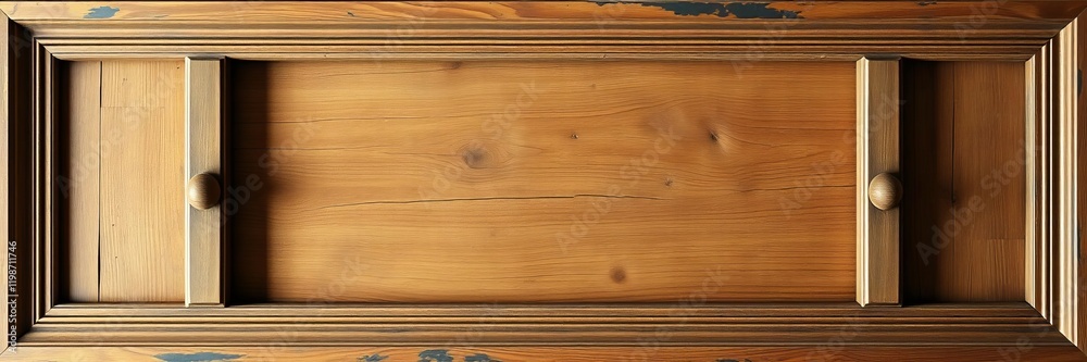 Fototapeta premium Old wooden frame with clipping path for easy editing, isolated, decoration