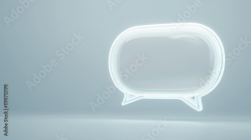 Glowing Speech Bubble: A mi...