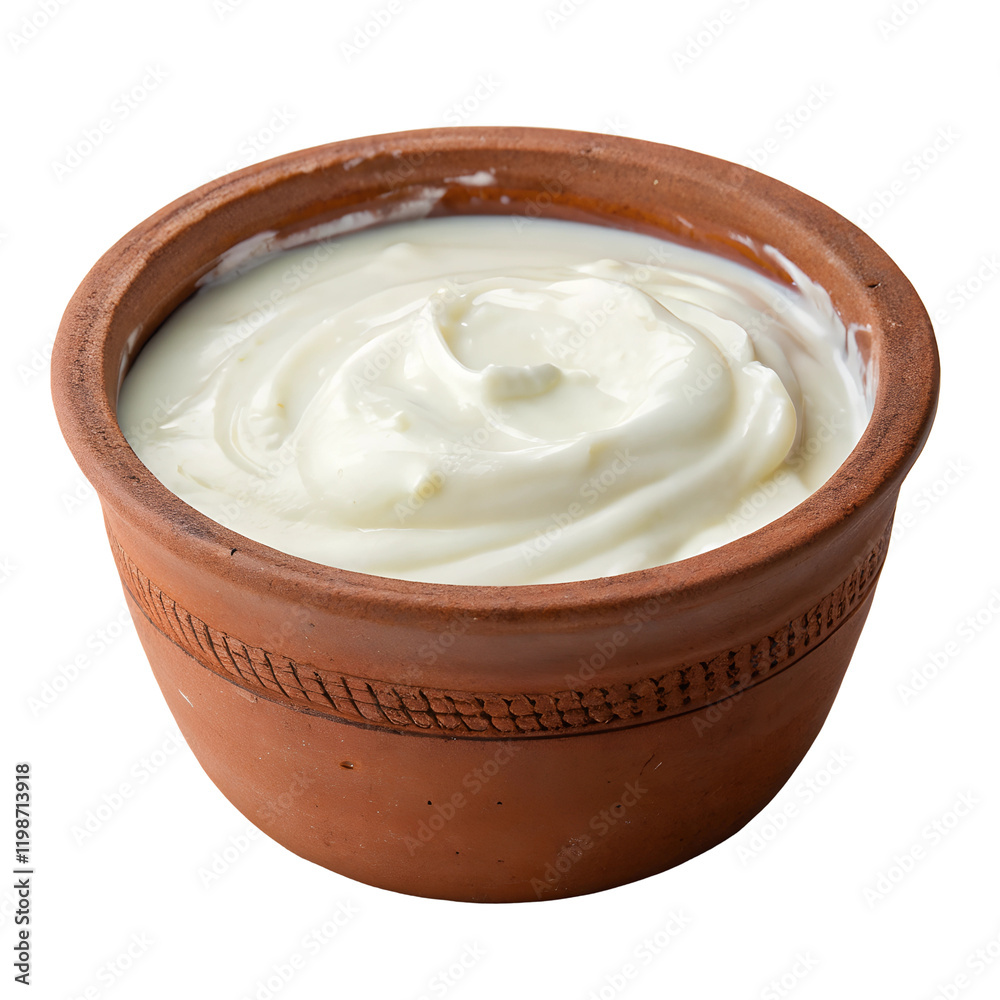 A clay pot full of yogurt with white background png transparent cut out social media post ad high quality web banner poster A clay pot full of yogurt with white background png transparent cut out social media post ad high quality web banner poster