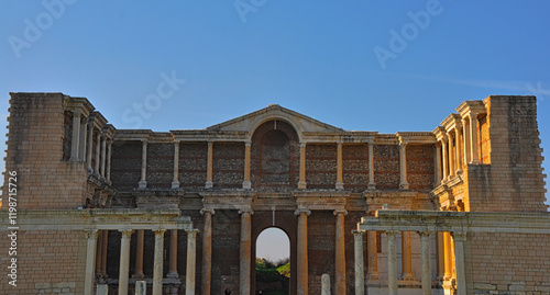 Tablou pe pânză Ancient ruins in Sardes Lydia Ancient City in Salihli, Manisa, Turkey