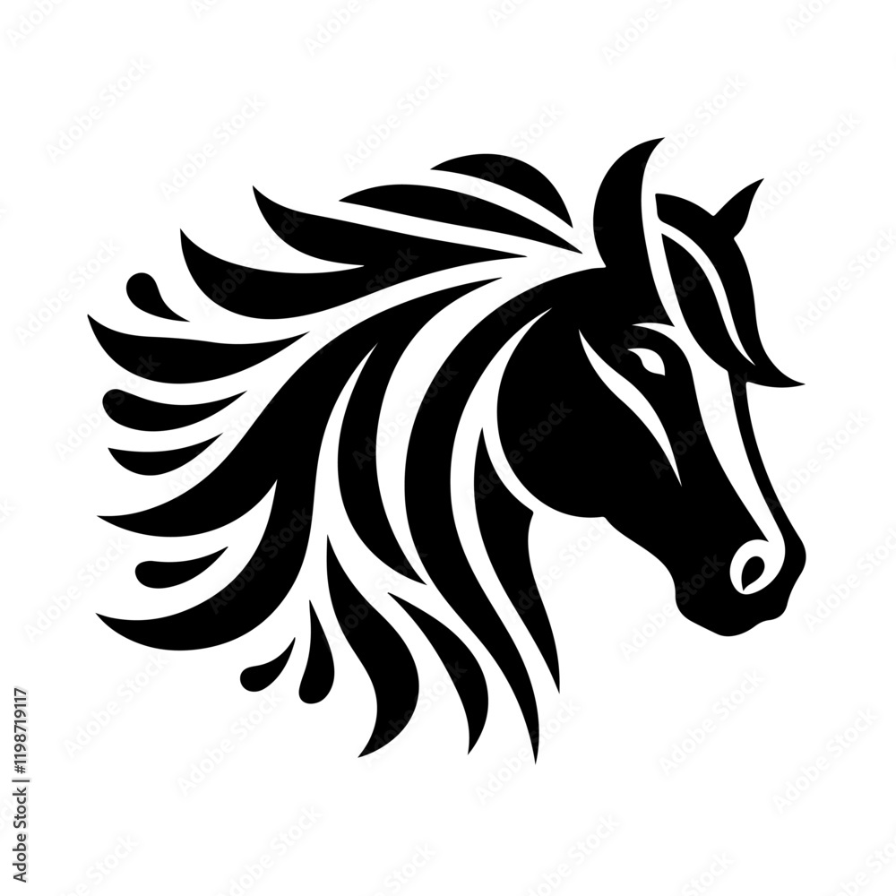 Fototapeta premium Elegant Horse Silhouettes in Vector Format