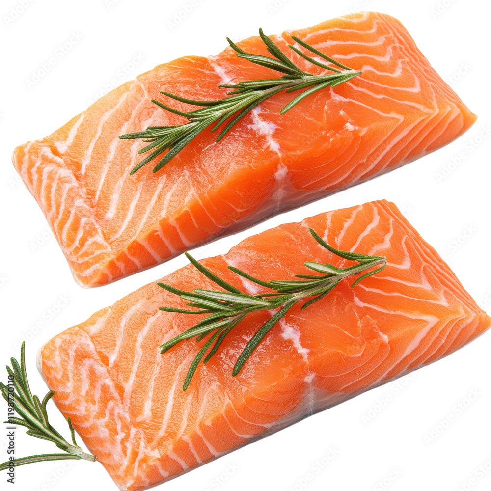 Salmon Fish Fillets on transparent background. Salmon Fish Fillets on transparent background.