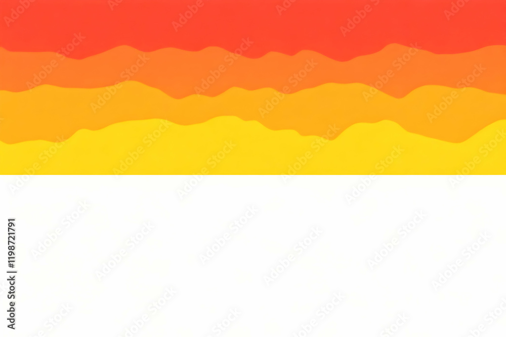 Abstract Background with Wavy Orange and Yellow Layers and White Space Abstract Background with Wavy Orange and Yellow Layers and White Space