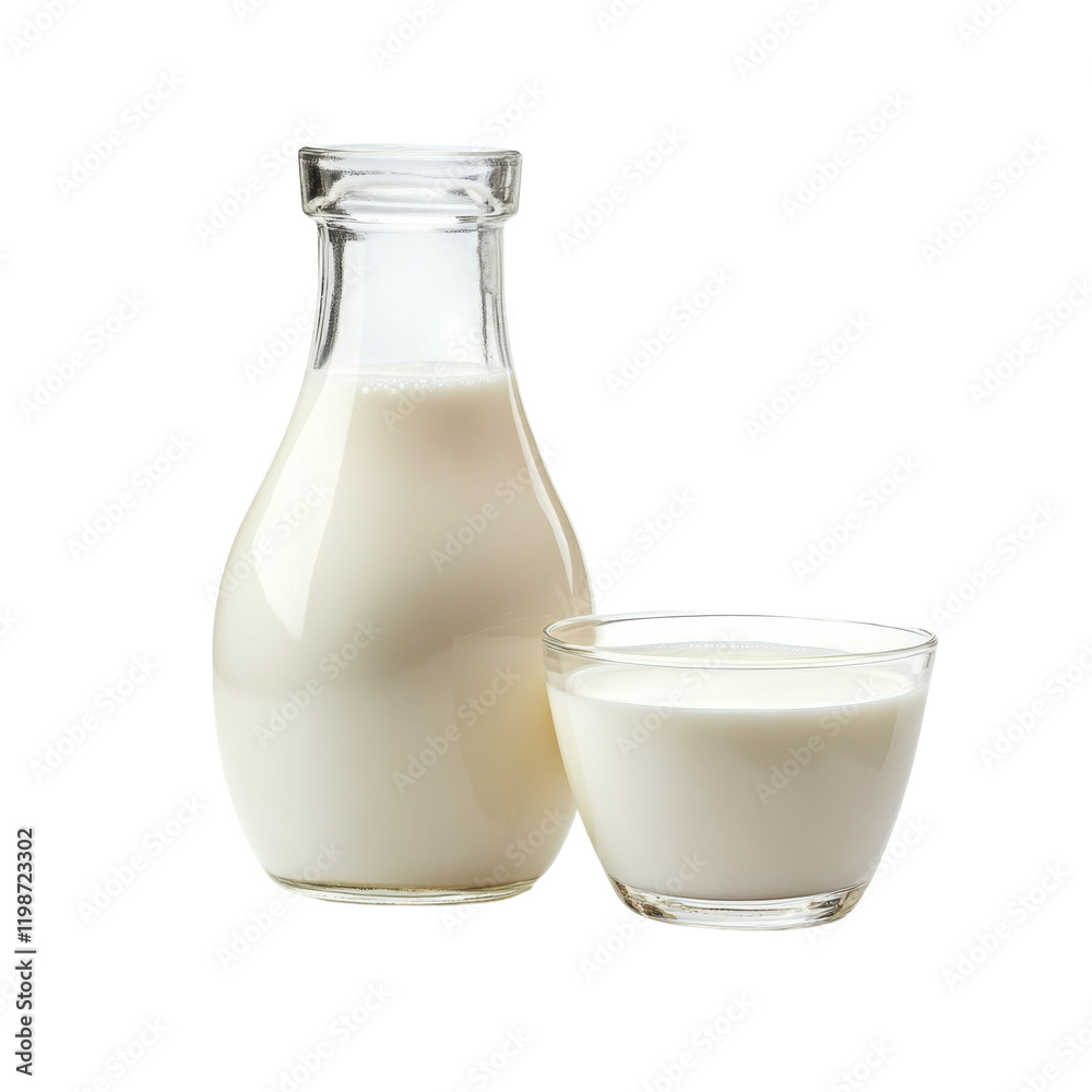 Fresh Milk Bottle on transparent background. Fresh Milk Bottle on transparent background.