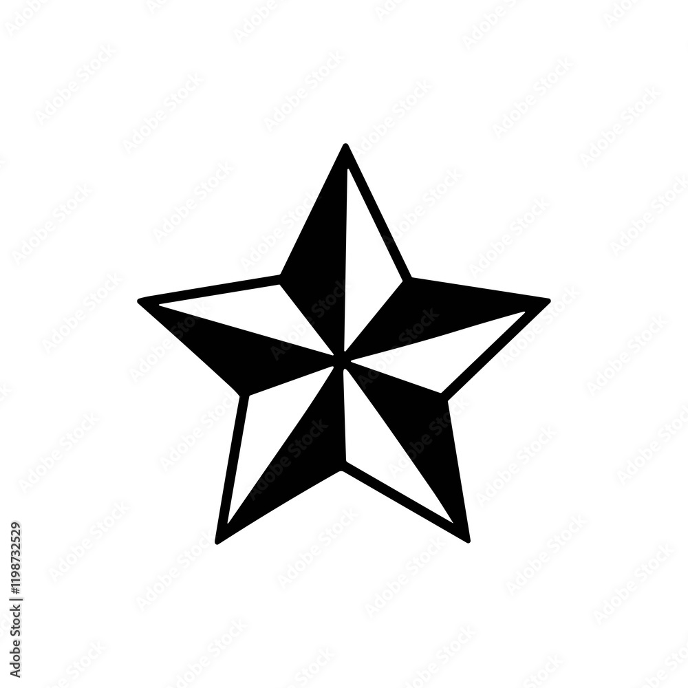 geometric star vector. star icon geometric star vector. star icon