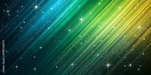 Black dark blue green emerald petrol teal lime yellow white abstract background. Color gradient sombre blend. Line stripe. Bright light flash glow glitter neon metallic. Noise grain mesh. Christmas