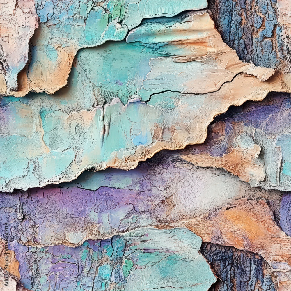 Fototapeta premium Seamless Abstract painting in the pastel earthy colors grunge texture pattern