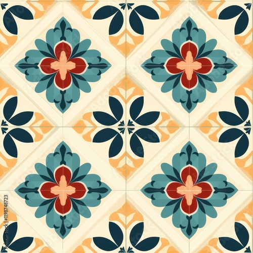Seamless abstract ornament vintage decor pattern