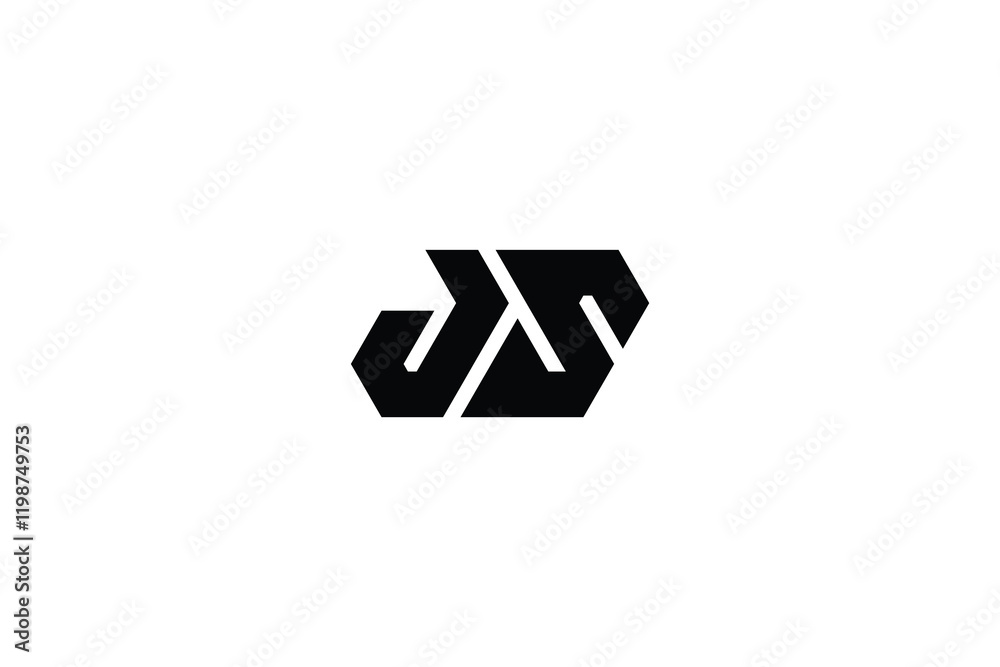Monogram Letter JS Modern Initial Logo Design Vector Illustration Monogram Letter JS Modern Initial Logo Design Vector Illustration
