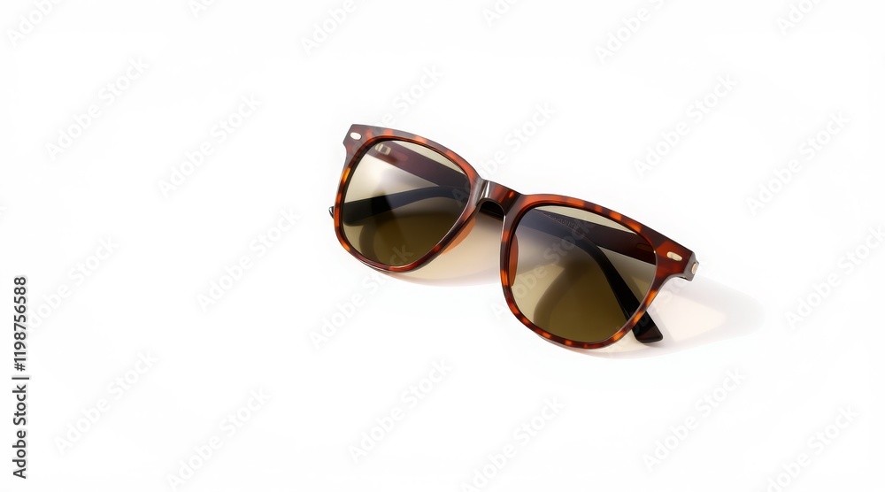 Trendy tortoiseshell sunglasses with gradient lenses on a light background, perfect for summer Trendy tortoiseshell sunglasses with gradient lenses on a light background, perfect for summer