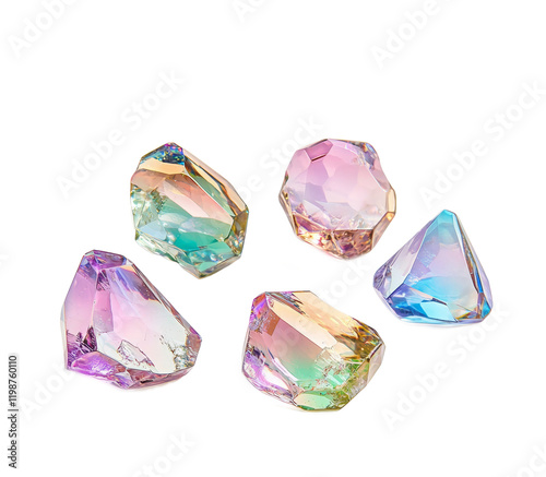 rainbow holographic diamond gem crystal chunk
